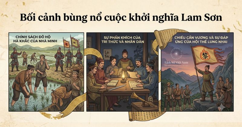 Nguyên nhân thắng lợi của khởi nghĩa Lam Sơn (1418–1427) 2 Bối cảnh bùng nổ cuộc khởi nghĩa Lam Sơn