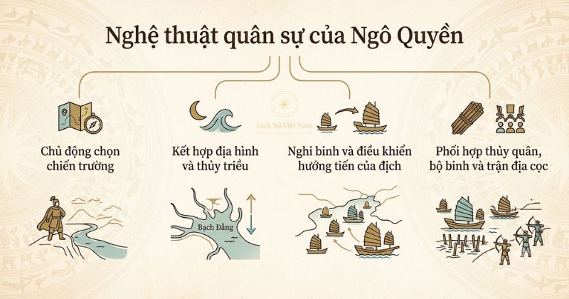 Nghệ thuật quân sự của Ngô Quyền trong trận Bạch Đằng năm 938